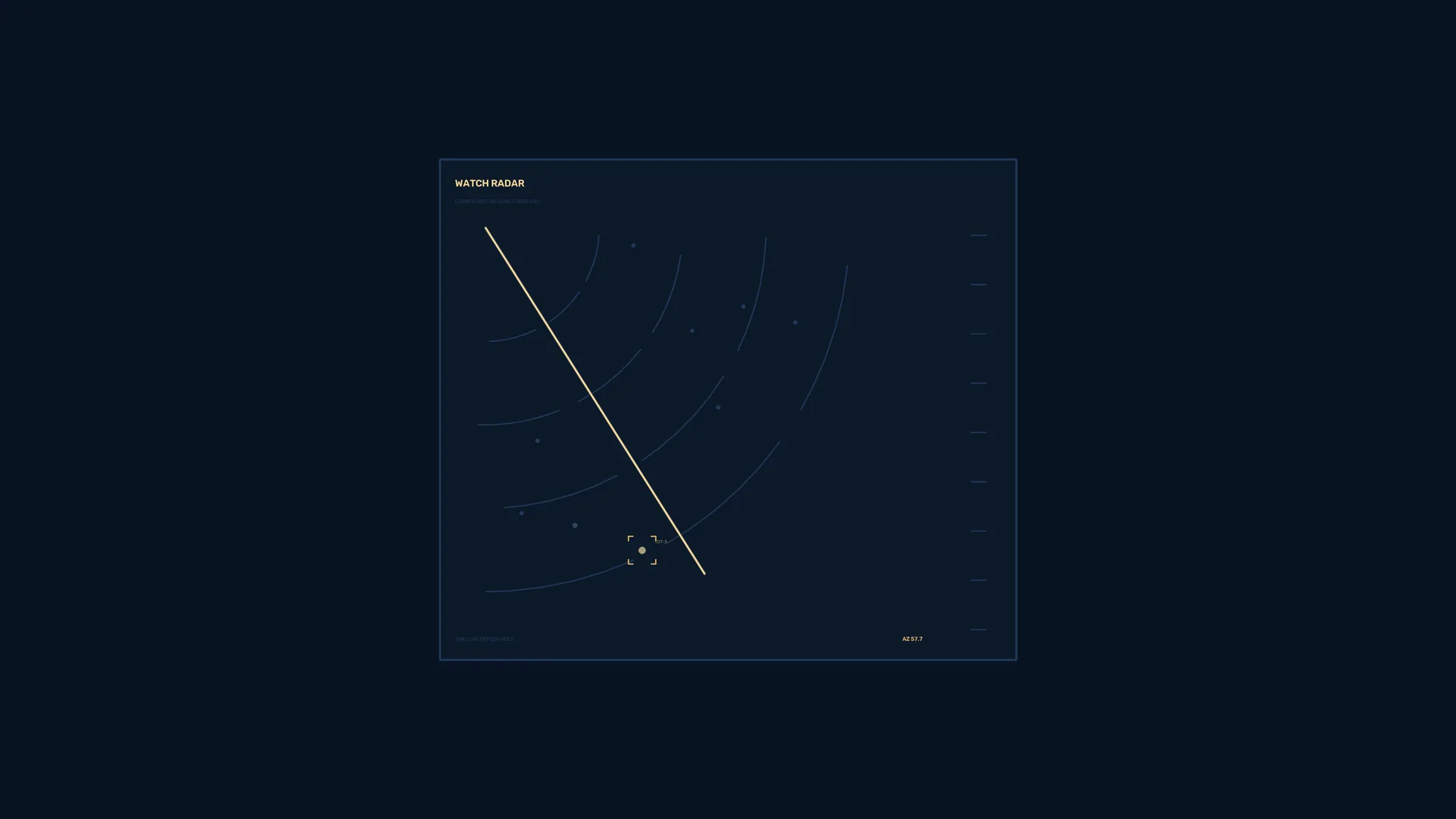 Watch radar with orbital arcs and signal line — watch radar wallpaper at 3840x2160