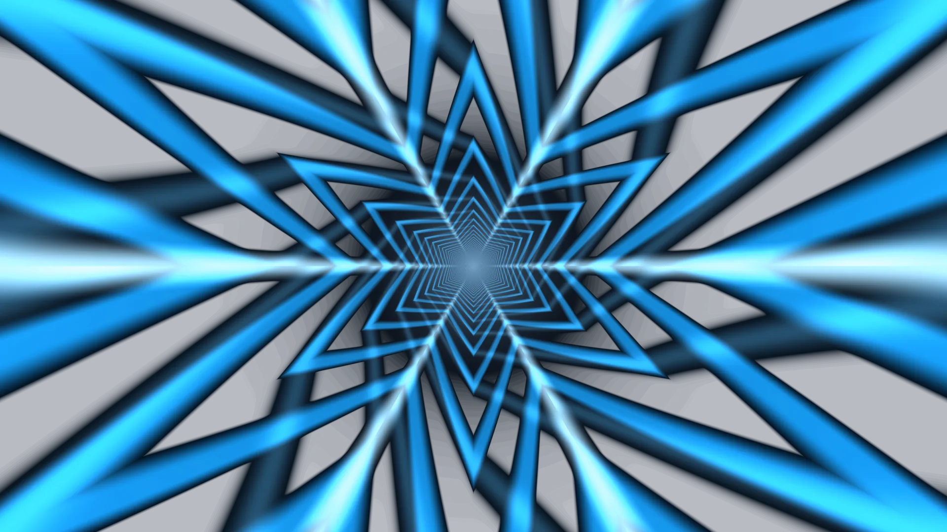 Blue geometric tunnel with radiant perspective — geometric tunnel wallpaper at 3840x2160