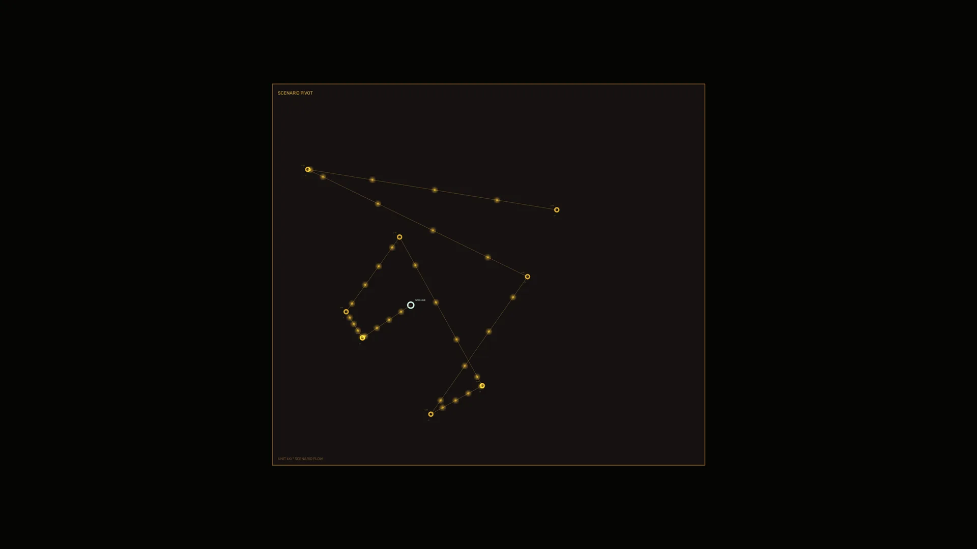 Amber constellation lines on a dark field — constellation wallpaper at 3840x2160