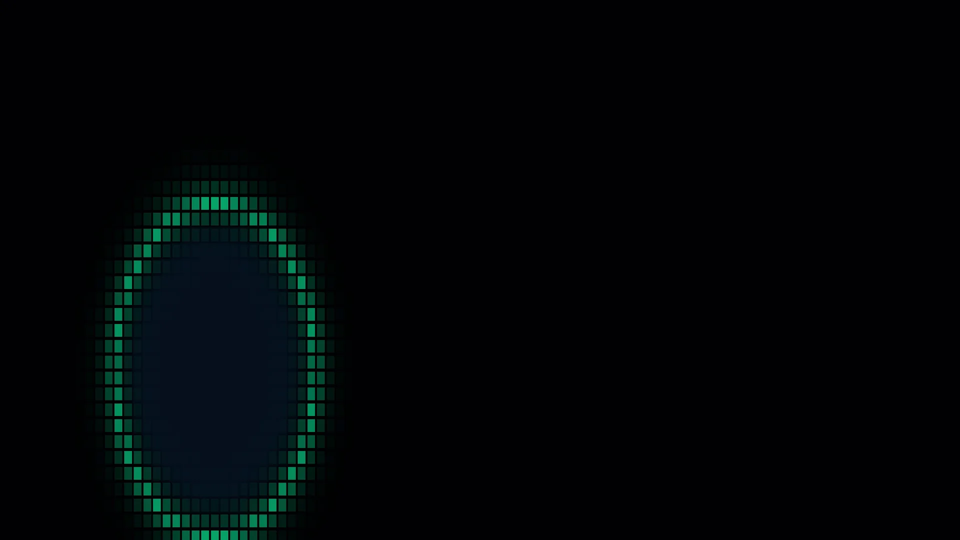 Emerald pixel ring in deep negative space — pixel art wallpaper at 3840x2160