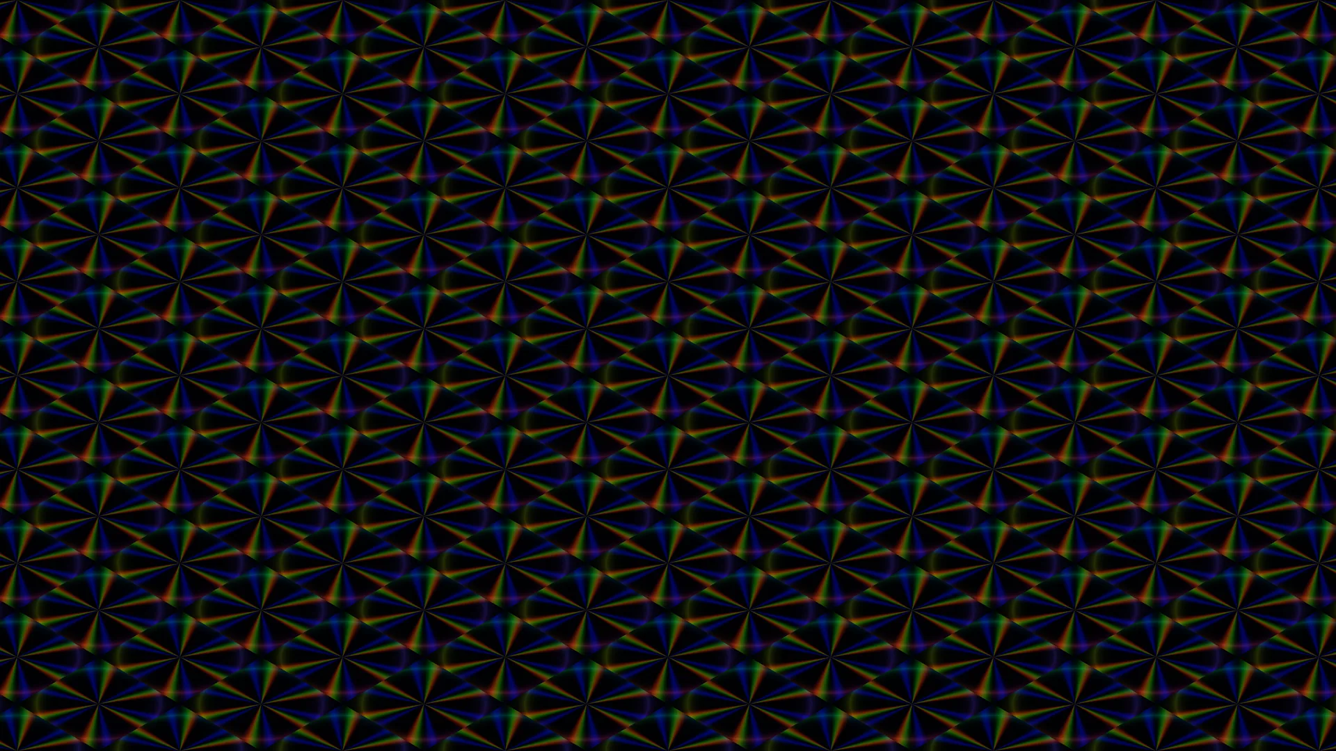 Prismatic Rosette Grid on a Black Field — radial rosettes wallpaper at 3840x2160