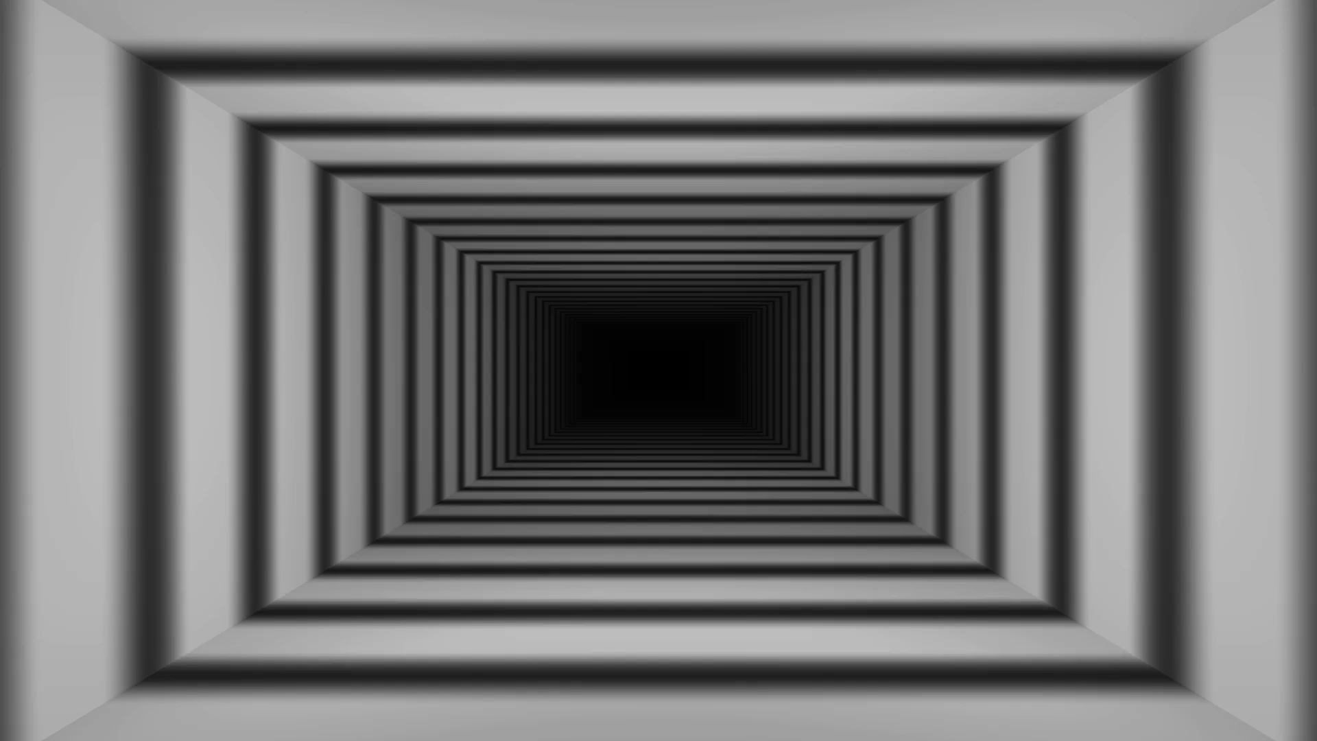 Concentric grayscale corridor of receding planes — concentric rectangles wallpaper at 3840x2160