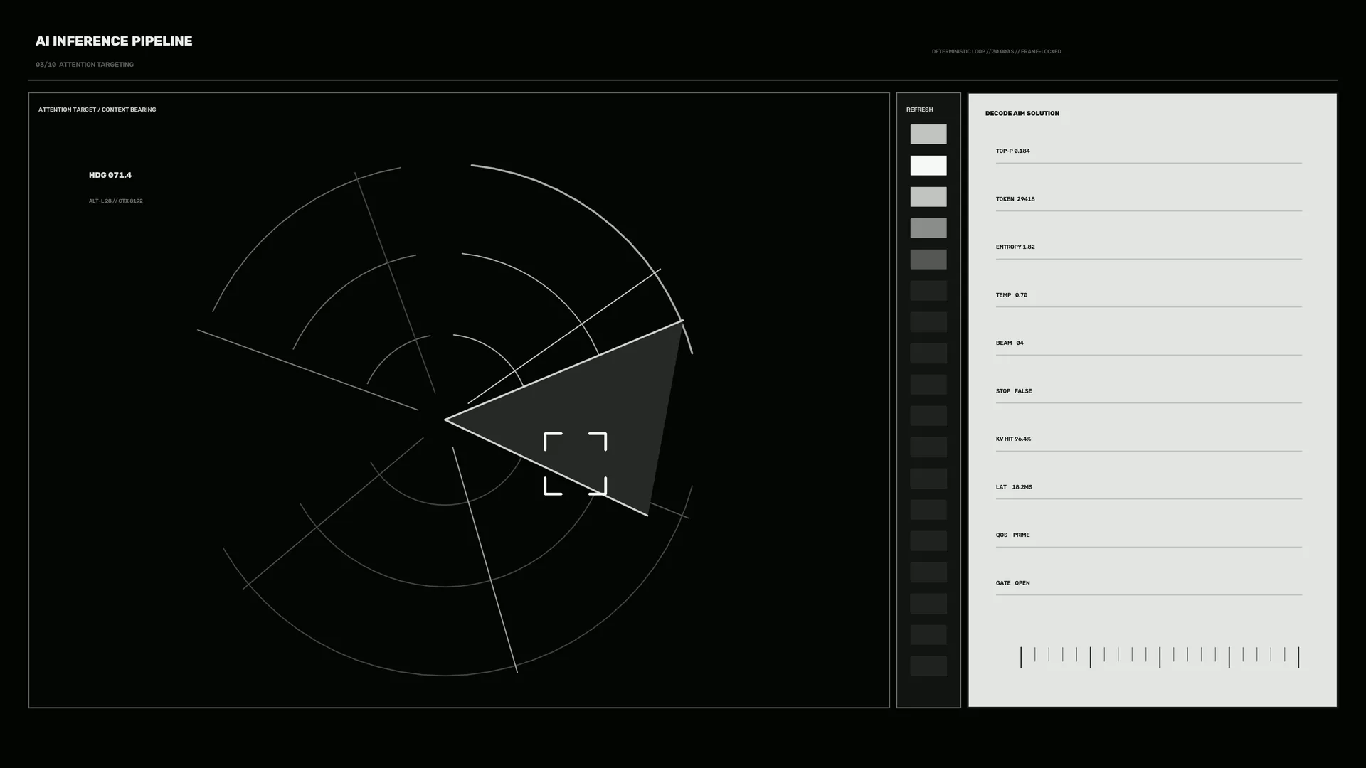 Monochrome Radar Interface with Signal Geometry — radar interface wallpaper at 3840x2160