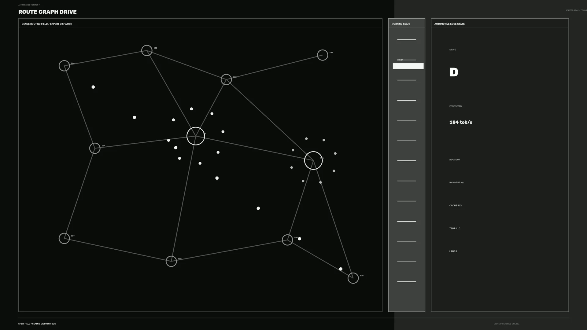 Dark Routing Network with Nodes and Signal Points — routing network wallpaper at 3840x2160