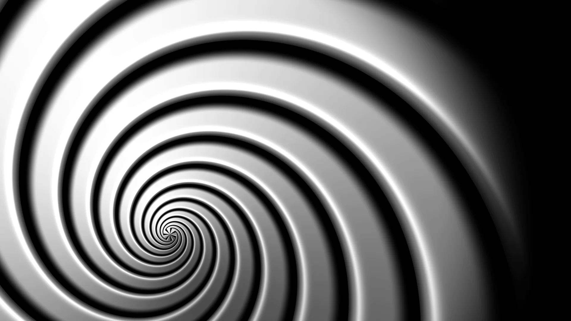 Monochrome spiral with receding bands — spiral wallpaper at 3840x2160