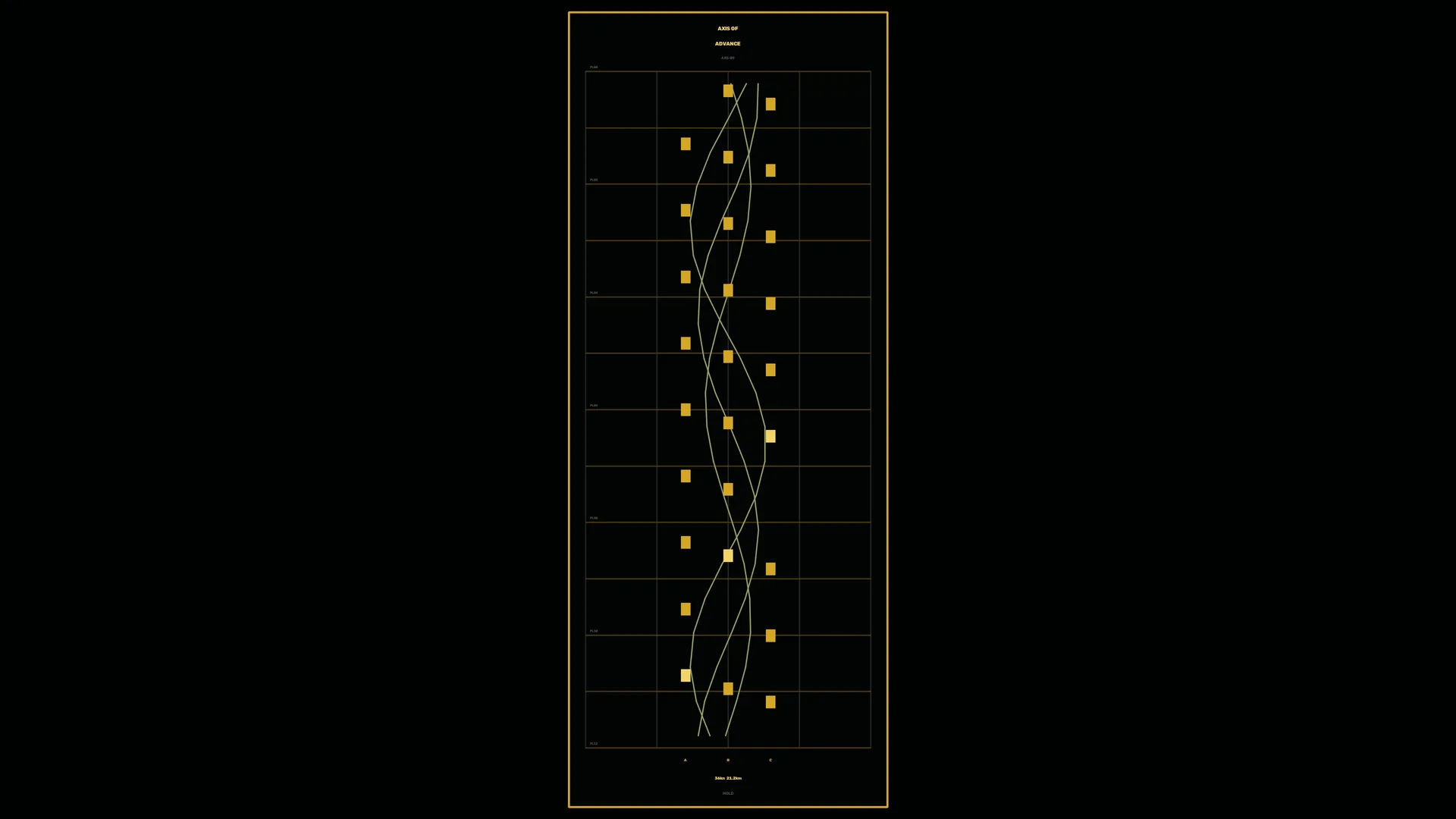 Golden Coordinate Lines on a Black Field — gold diagram wallpaper at 3840x2160
