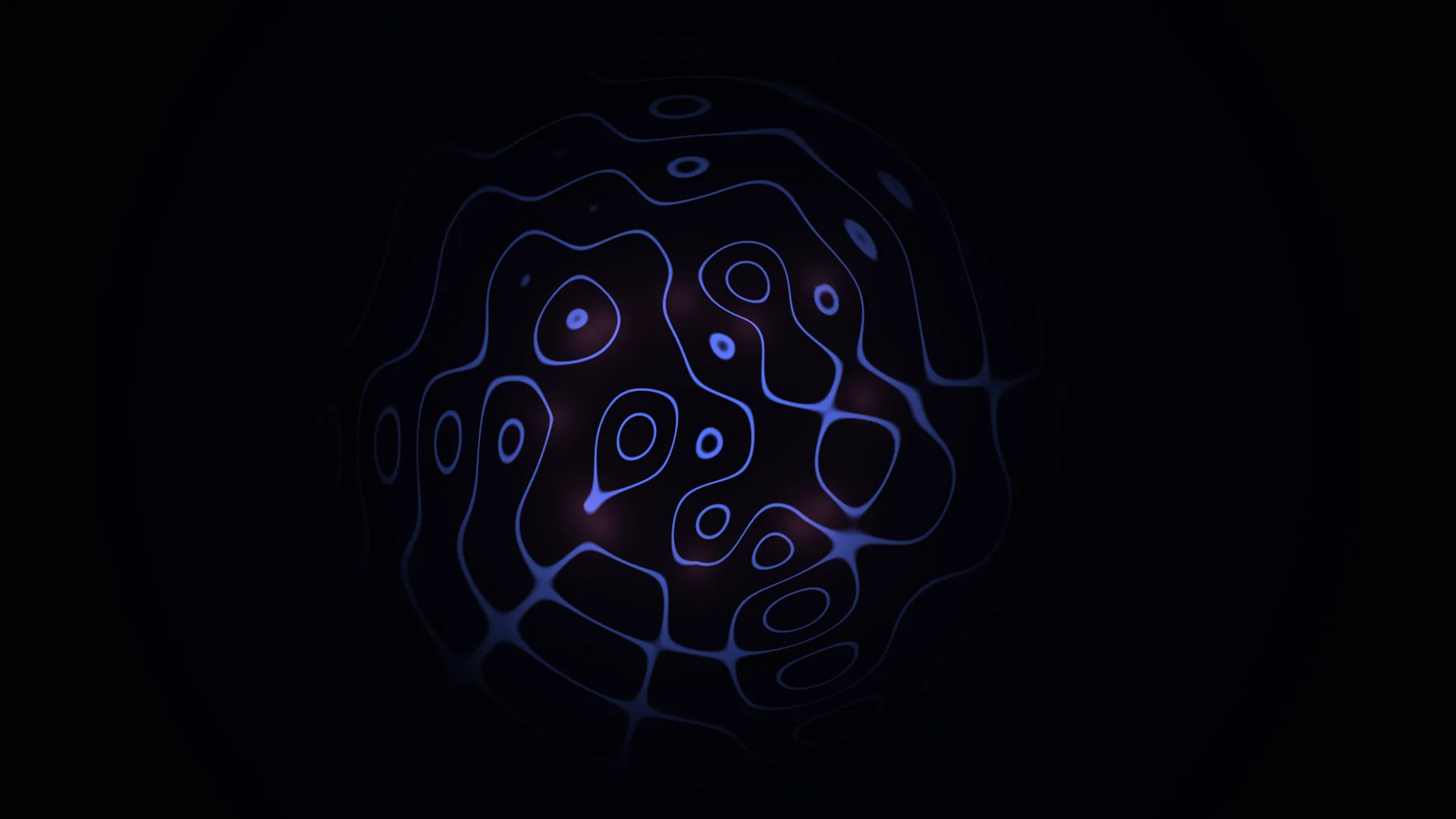 Blue contour forms across a field of darkness — blue wallpaper at 3840x2160