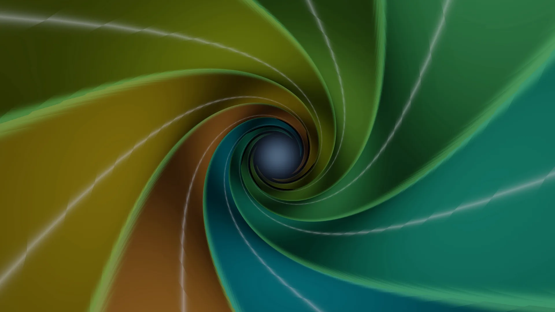 Emerald Spiral with a Deep Blue Center — spiral wallpaper at 3840x2160