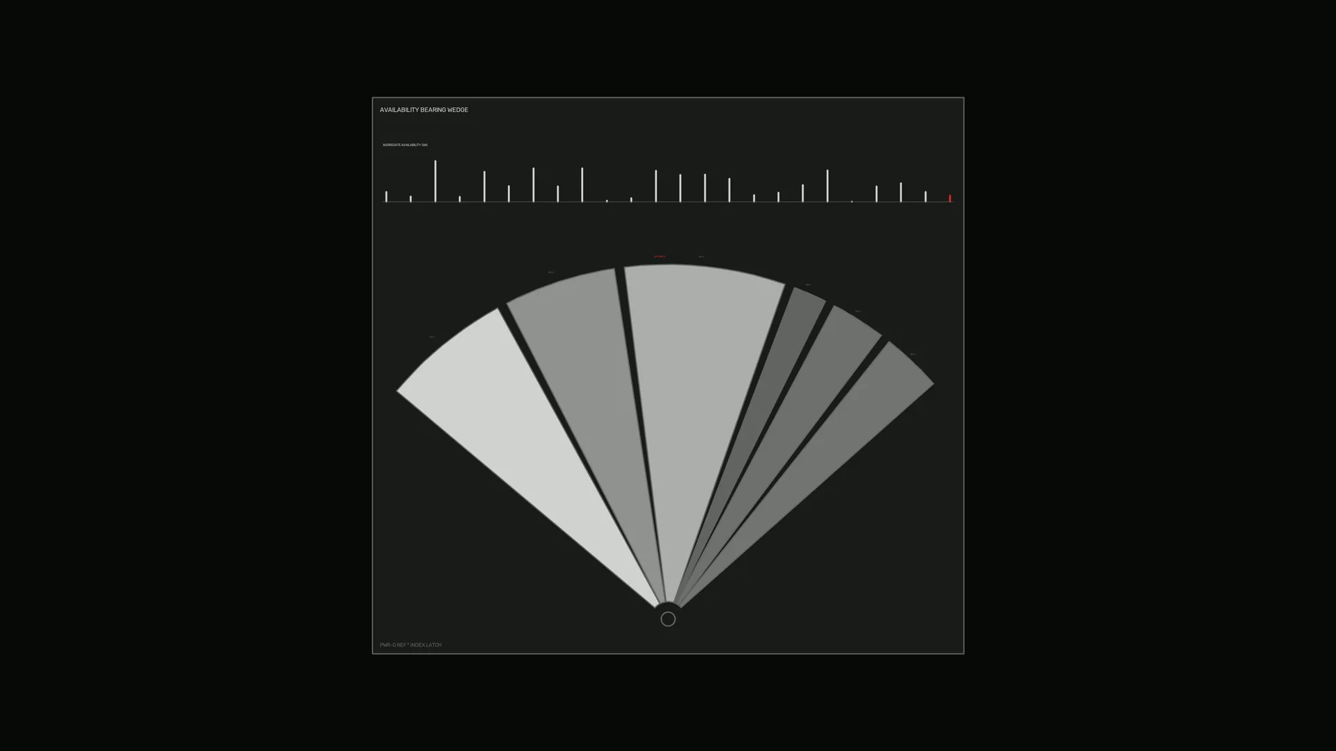 Monochrome fan chart with bearing wedges — fan chart wallpaper at 3840x2160