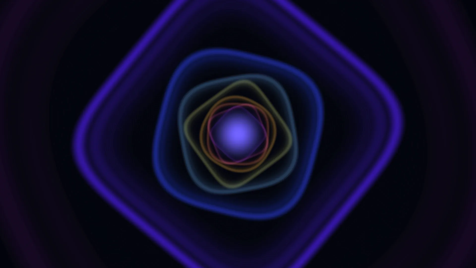 Nested luminous loops around a violet core — nested loops wallpaper at 3840x2160
