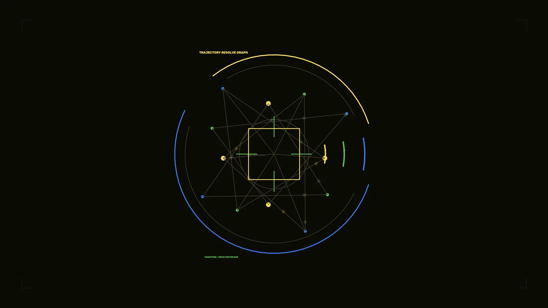 Orbital geometry in a field of black — orbital diagram wallpaper at 3840x2160