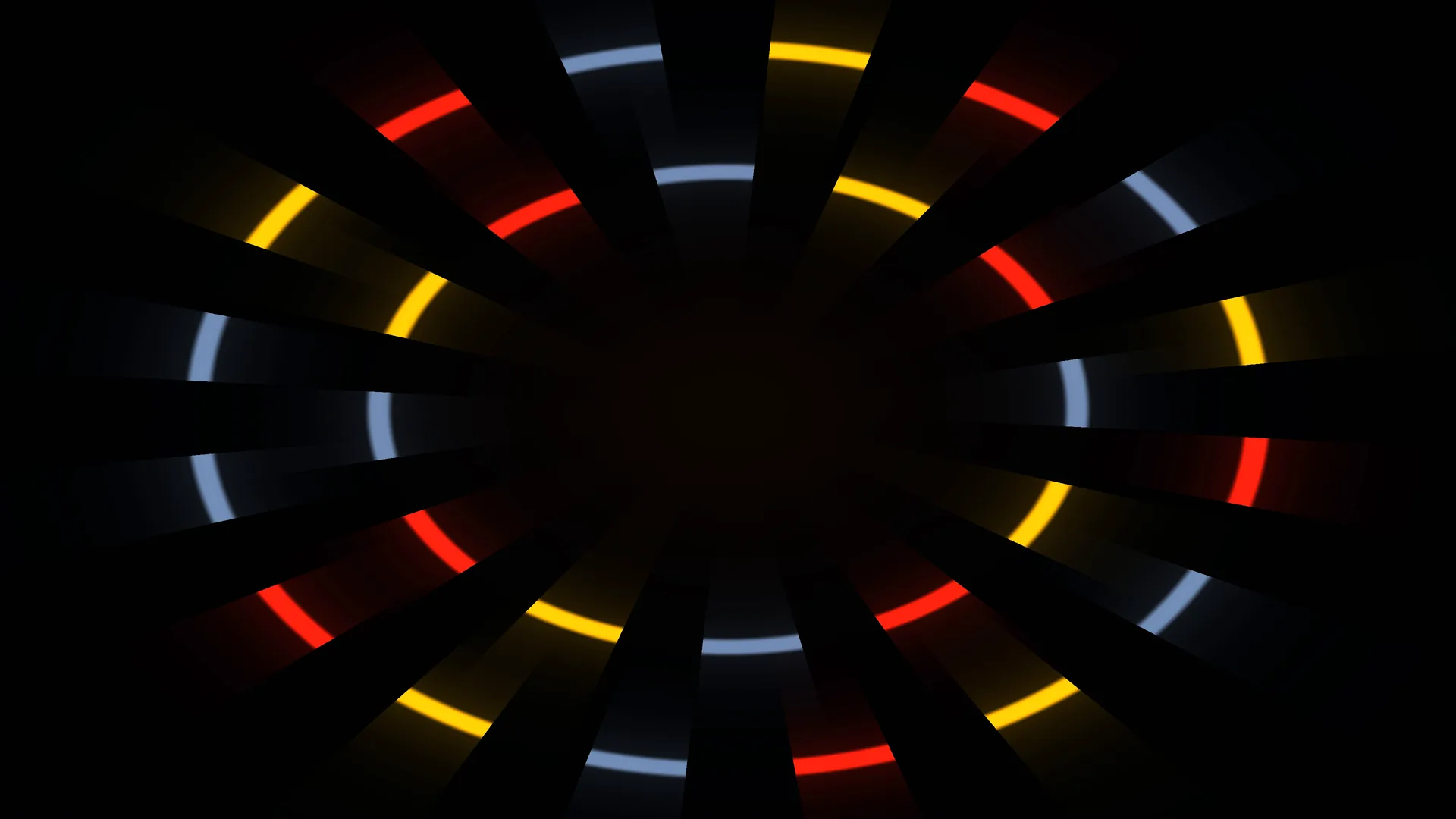 Radial rings in black space — radial wallpaper at 3840x2160