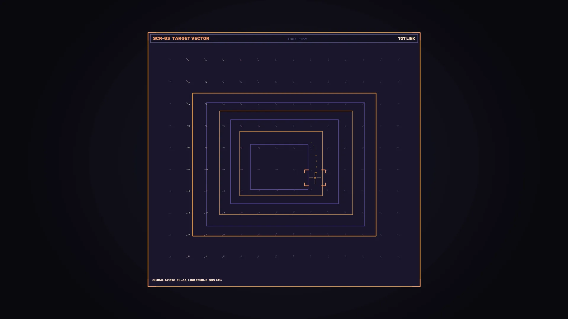 Target vector with nested orbital geometry — targeting diagram wallpaper at 3840x2160