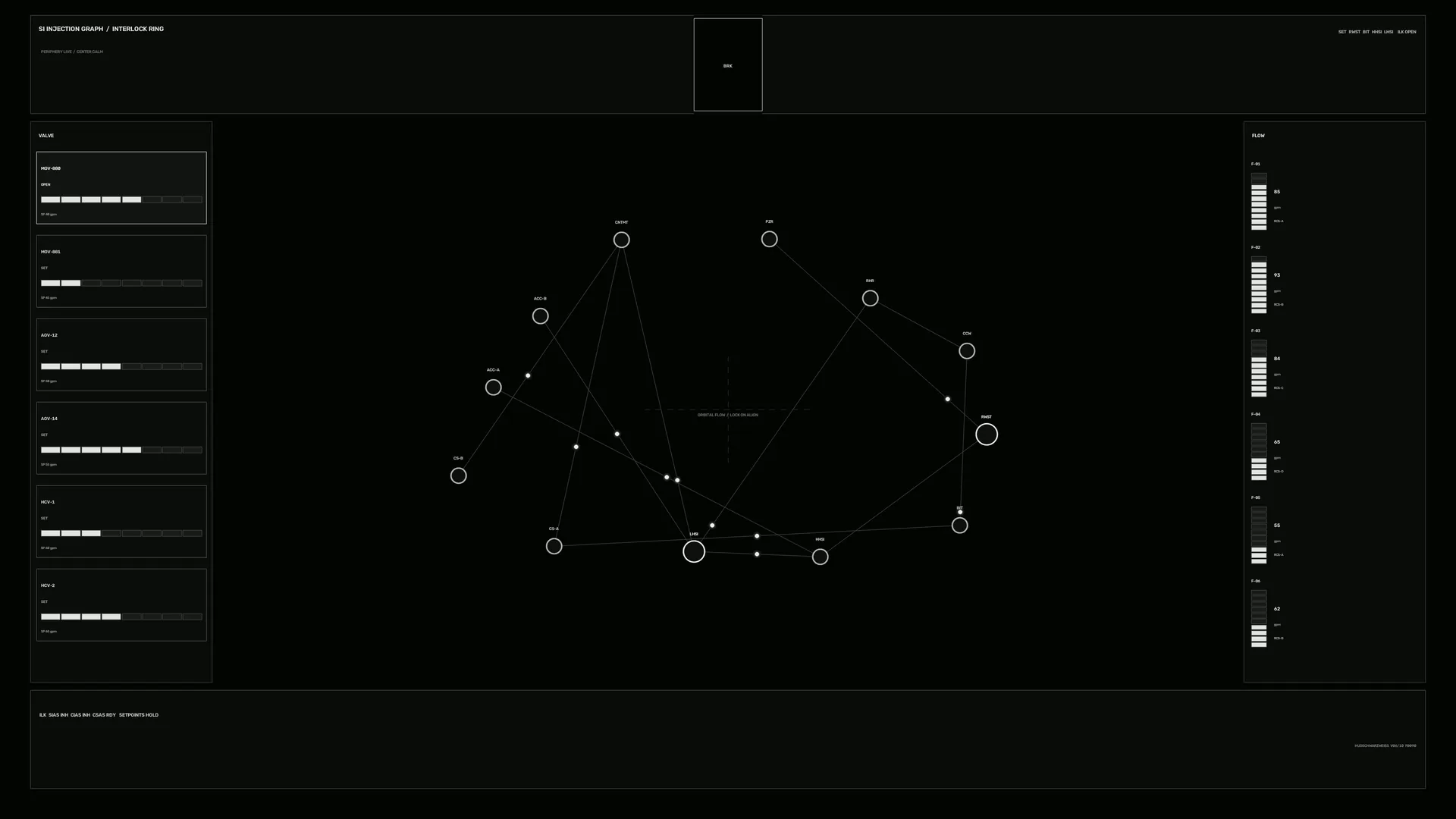 Dark orbital network diagram with fine line geometry — orbital network wallpaper at 3840x2160