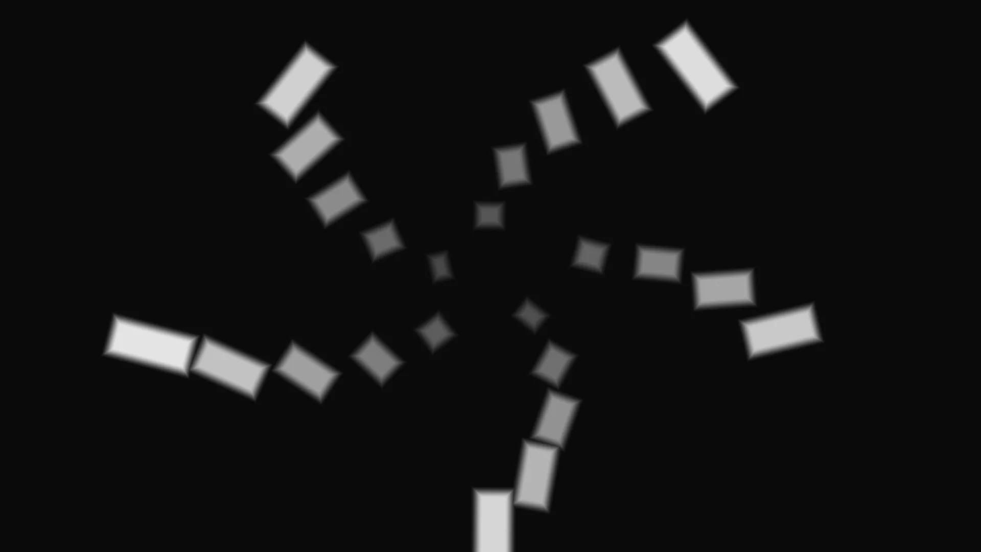 Arc of luminous tiles across a black field — abstract wallpaper at 3840x2160