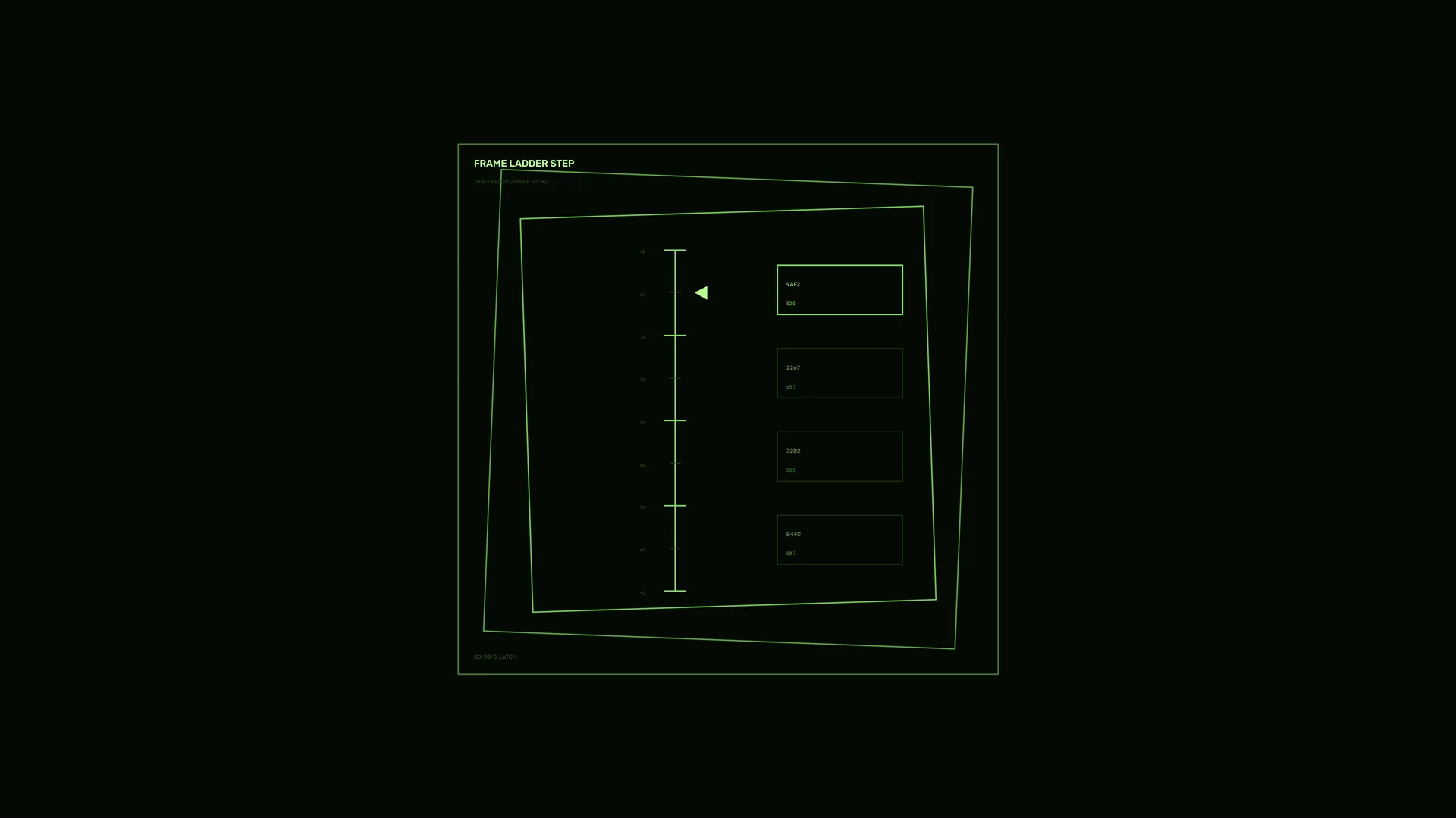 Green wireframe interface on a black field — wireframe wallpaper at 3840x2160