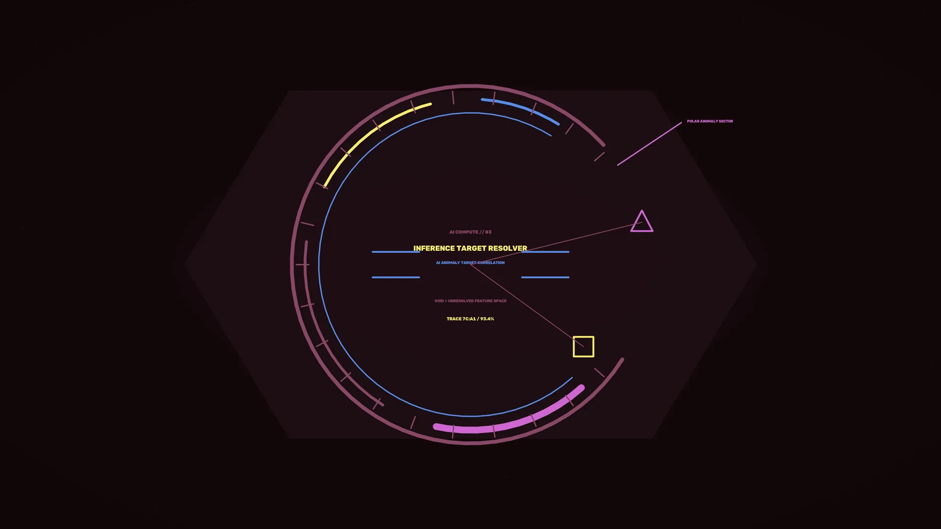 Inference Target Resolver in Neon Orbital Lines — neon interface wallpaper at 3840x2160