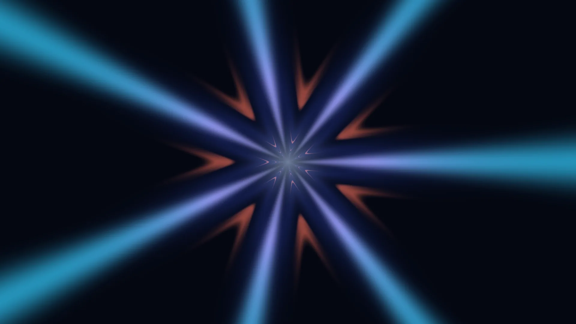 Blue and violet light geometry in radial motion — radial light wallpaper at 3840x2160