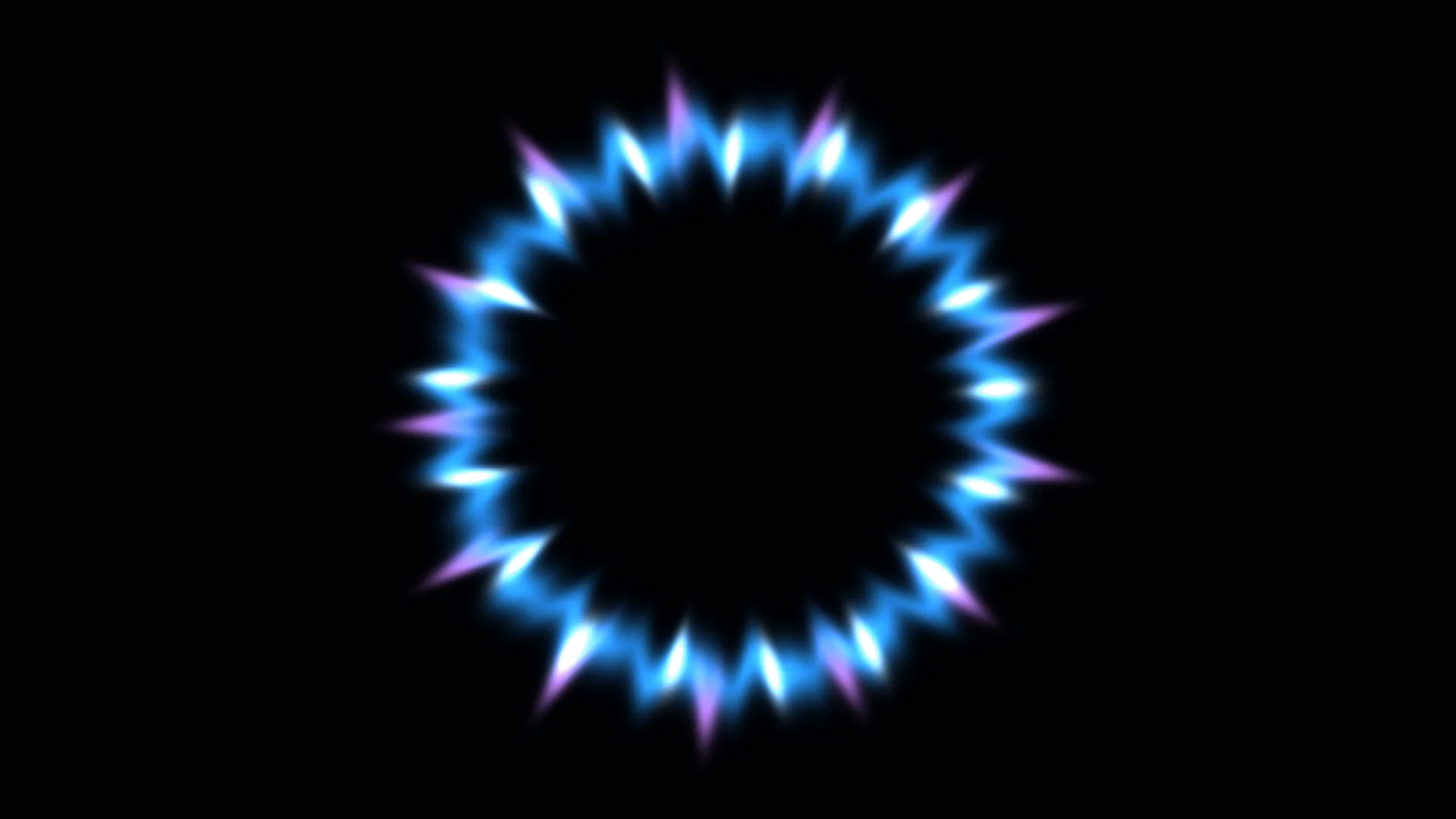 Electric blue ring with violet points — blue ring wallpaper at 3840x2160