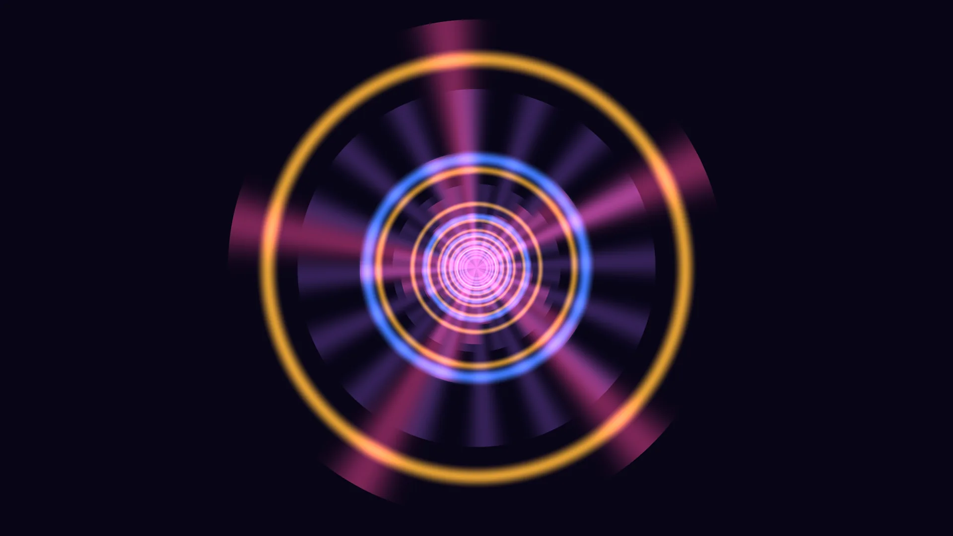 Concentric rings in violet and amber light — concentric rings wallpaper at 3840x2160