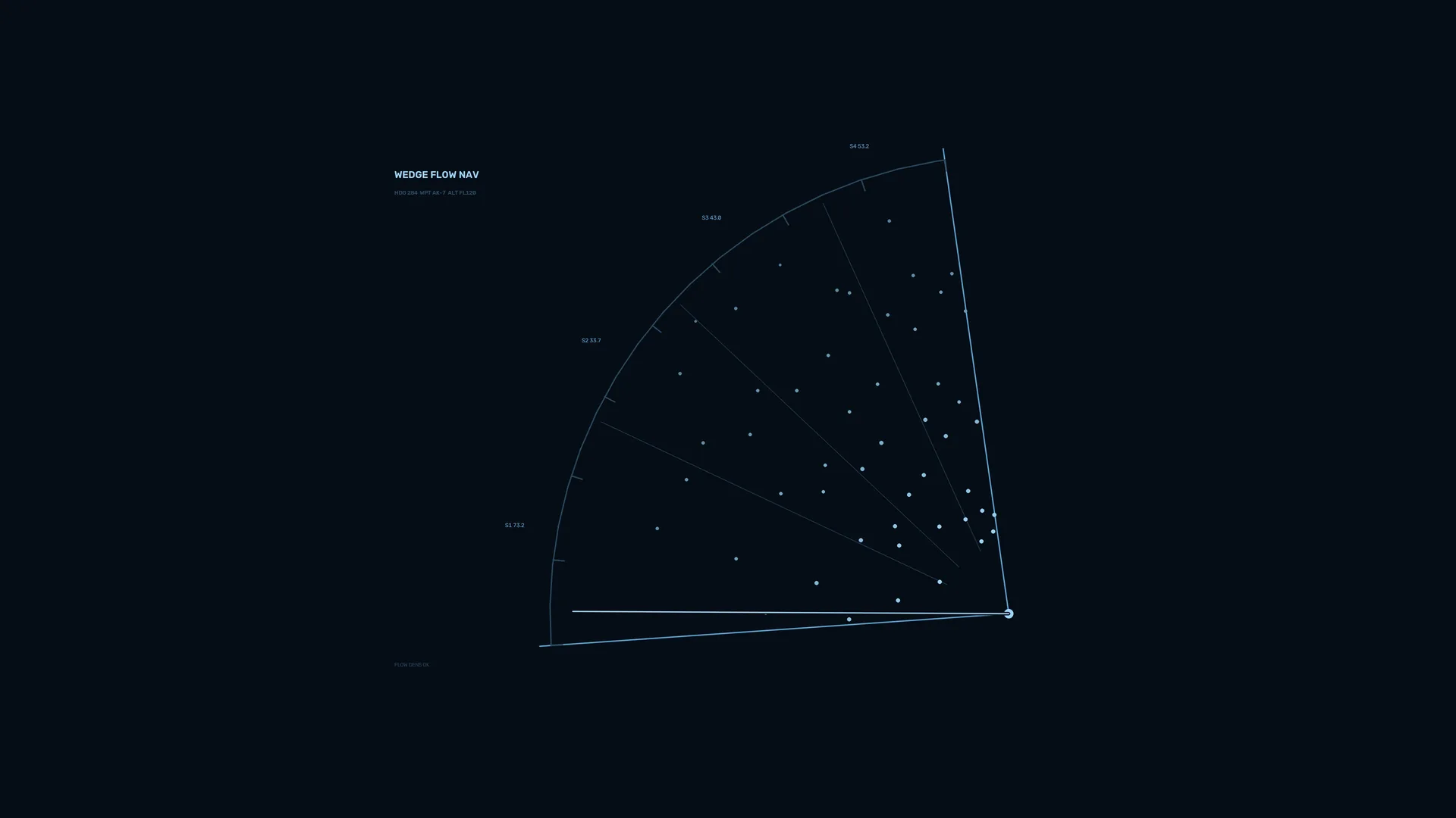 Orbital arc diagram in midnight blue — orbital diagram wallpaper at 3840x2160