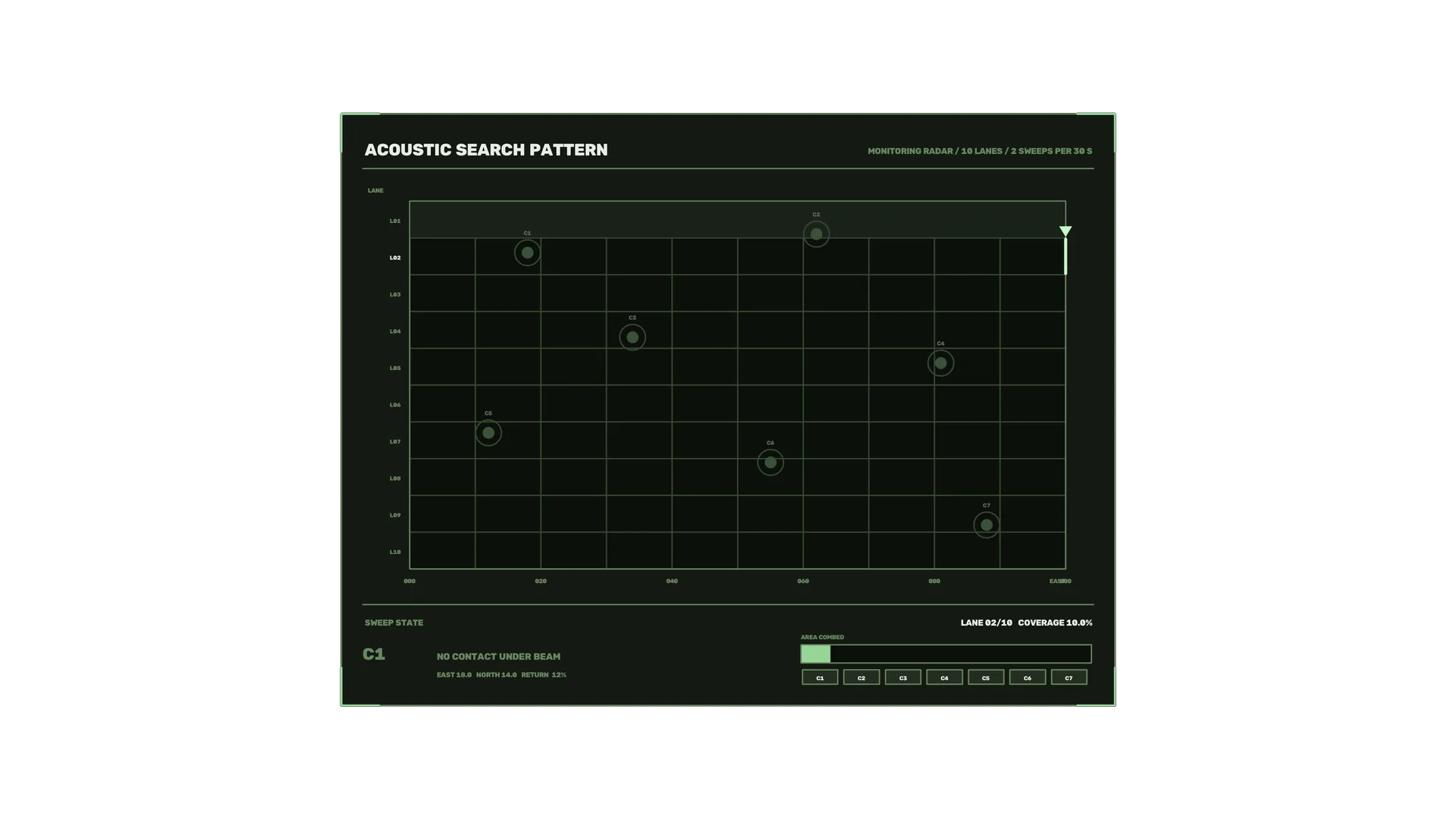 Green Acoustic Search Pattern Interface — acoustic search wallpaper at 3840x2160
