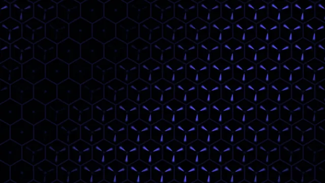 Midnight hexagon lattice with blue light — hexagon wallpaper at 3840x2160
