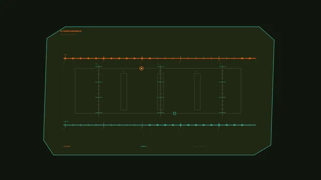 Technical schematic in teal and orange lines — technical schematic wallpaper at 3840x2160