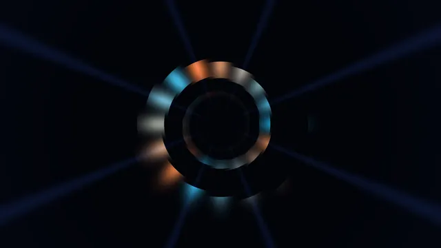 Concentric rings in blue and copper light — concentric rings wallpaper at 3840x2160