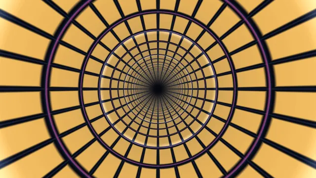 Golden radial grid converging into a dark center — radial grid wallpaper at 3840x2160