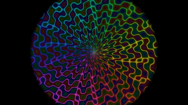 Chromatic radial lattice on a field of black — radial lattice wallpaper at 3840x2160
