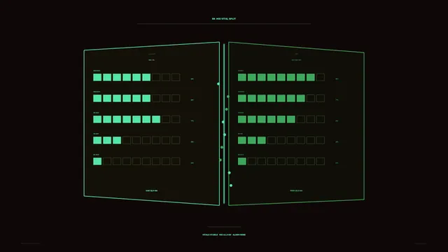 Emerald Vitality Grid on a Dark Field — diagnostic grid wallpaper at 3840x2160