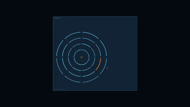 Concentric thermal pivot in blue and orange — concentric rings wallpaper at 3840x2160