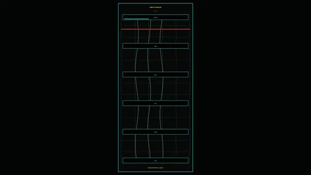 Neon control grid with red alert line — control panel wallpaper at 3840x2160