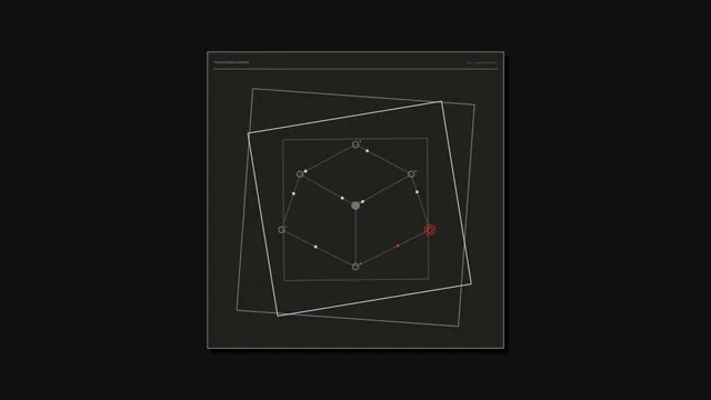 Geometric orbital diagram in layered dark space — orbital diagram wallpaper at 3840x2160