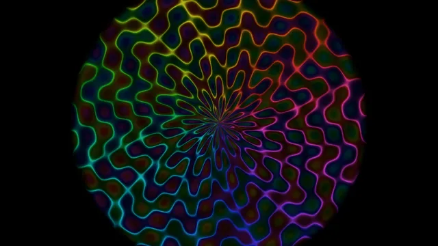 Neon radial lattice on a field of black — radial lattice wallpaper at 3840x2160