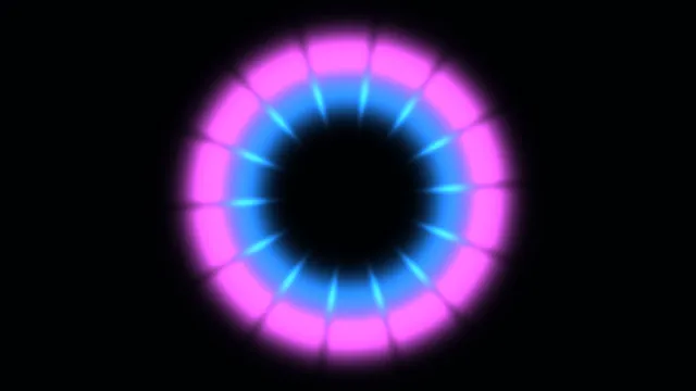 Neon violet ring with a blue inner glow — neon ring wallpaper at 3840x2160