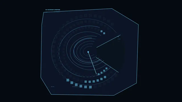 Cyan orbital diagram on a midnight field — orbital diagram wallpaper at 3840x2160