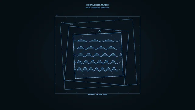 Blue Signal Traces in Nested Orbit Geometry — signal traces wallpaper at 3840x2160