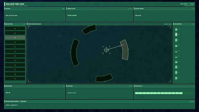 Green marine radar targeting interface — radar interface wallpaper at 3840x2160