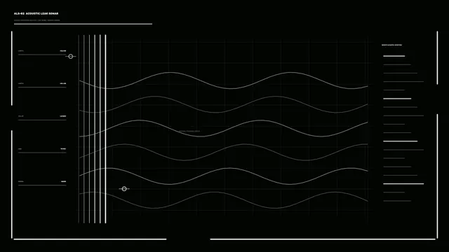 Acoustic waveforms across a black grid — waveform wallpaper at 3840x2160