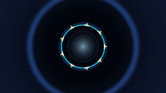 Concentric blue rings with a luminous center — concentric rings wallpaper at 3840x2160