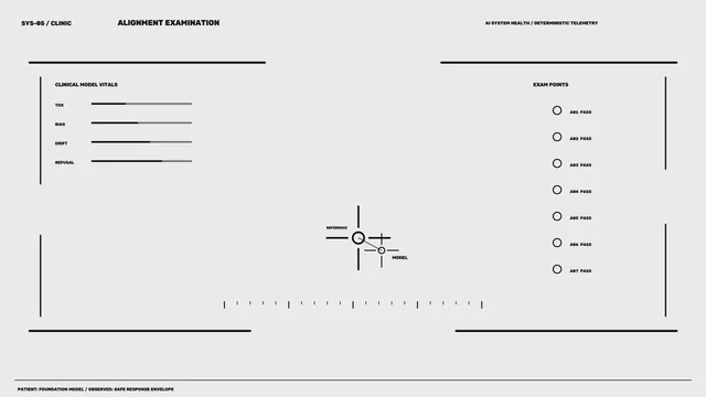 Minimal clinical alignment examination interface — clinical interface wallpaper at 3840x2160