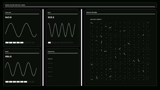 Traffic vector dashboard in black and white — traffic vectors wallpaper at 3840x2160