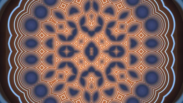 Blue and Copper Mandala of Concentric Forms — mandala wallpaper at 3840x2160