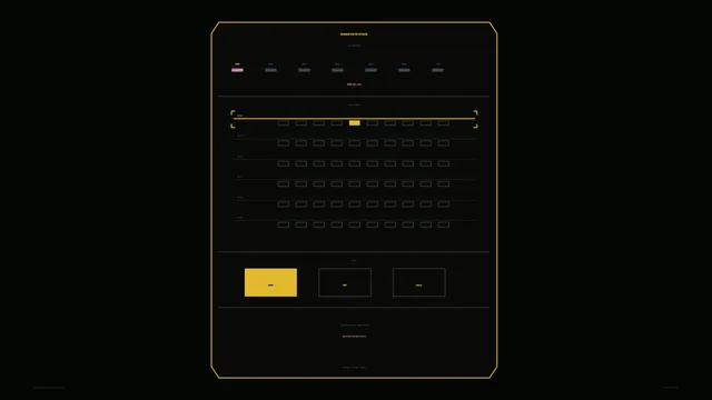 Amber range gate interface on a black field — interface wallpaper at 3840x2160