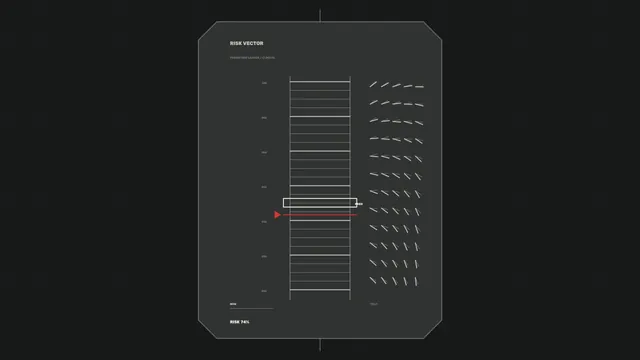 Risk vector diagram in charcoal and red — risk vector wallpaper at 3840x2160
