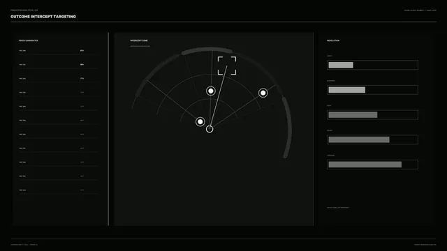 Monochrome Intercept Cone Data Interface — intercept cone wallpaper at 3840x2160