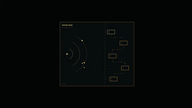 Echo sonar diagram in amber and black — sonar diagram wallpaper at 3840x2160