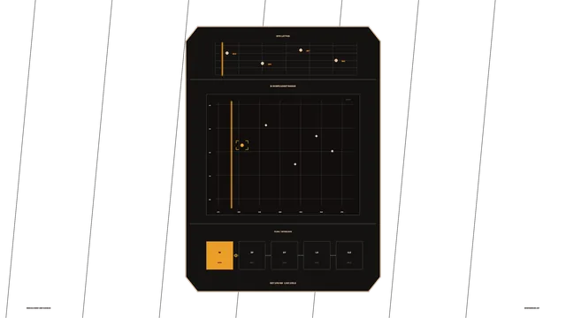 Amber Radar Interface on a Black Field — radar interface wallpaper at 3840x2160